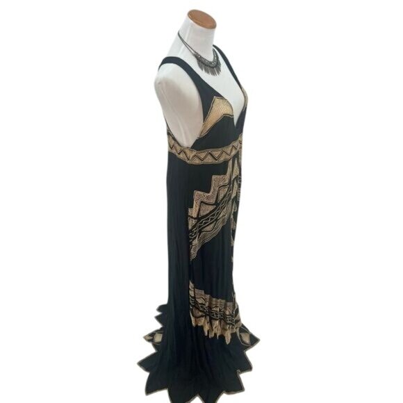 NWOT RARE Jen’s Pirate Booty x Free People Black Embroidered Maxi Dress - Picture 9 of 12